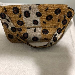 Beaded Leopard Cheeth bag